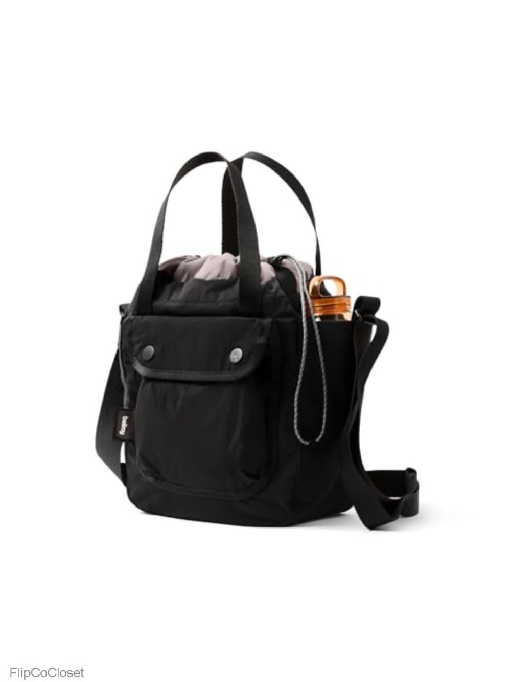 Nylon Crossbody Bucket Bag Lightweight Adjustable Strap 9L